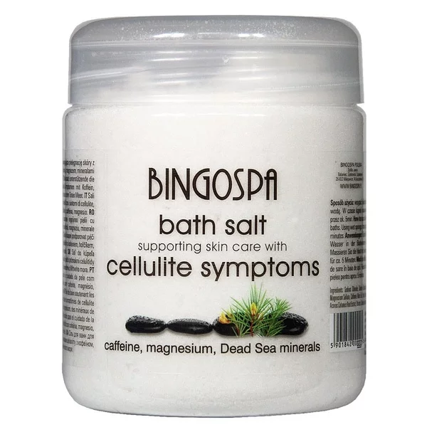 BingoSpa Sól do kąpieli wspomagająca pielęgnację skórę z cellulitem z kofeiną i minerałami z Morza Martwego 550g