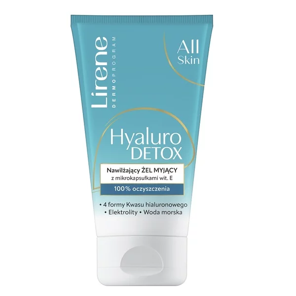 Lirene Hyaluro Detox nawilżający żel myjący z mikrokapsułkami witaminy E 150ml