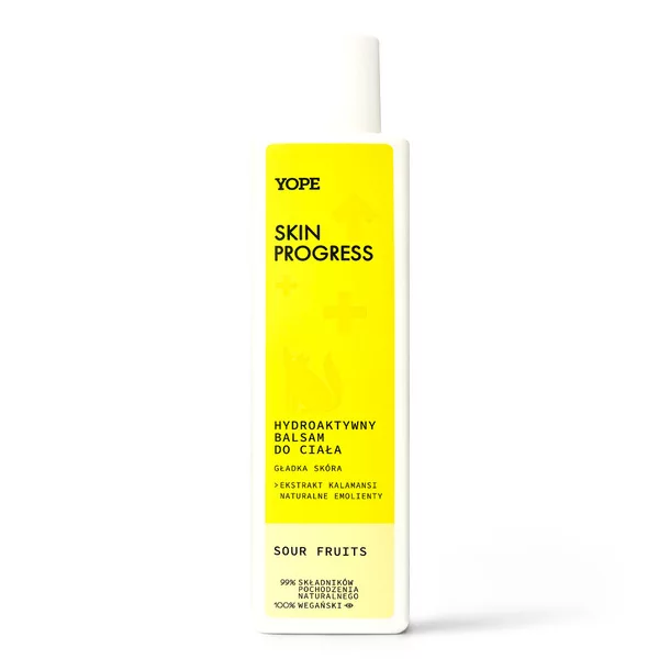 Yope Skin Progress, hydroaktywny balsam do ciała - gładka skóra - Sour Fruits, 200ml