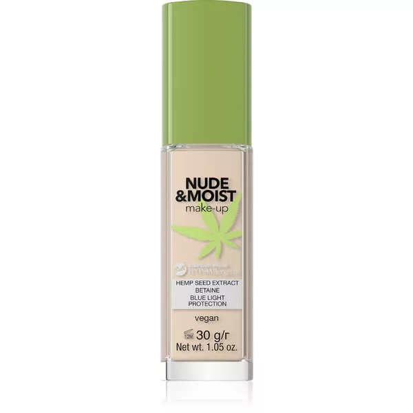 Bell HYPO Nude&Moist Make-Up, podkład do twarzy nawilżająco-odżywczy, 02, 30g