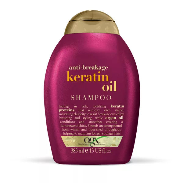 Organix Keratin Oil szampon z olejkiem keratynowym zapobiegający łamaniu włosów 385ml