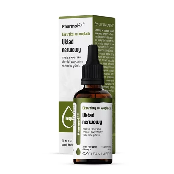 Pharmovit Ekstrakty w kroplach Układ nerwowy suplement diety w kroplach 30ml