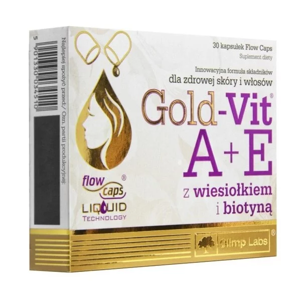 Olimp Labs Gold-Vit A + E z Wiesiołkiem i Biotyną suplement diety 30 kapsułek