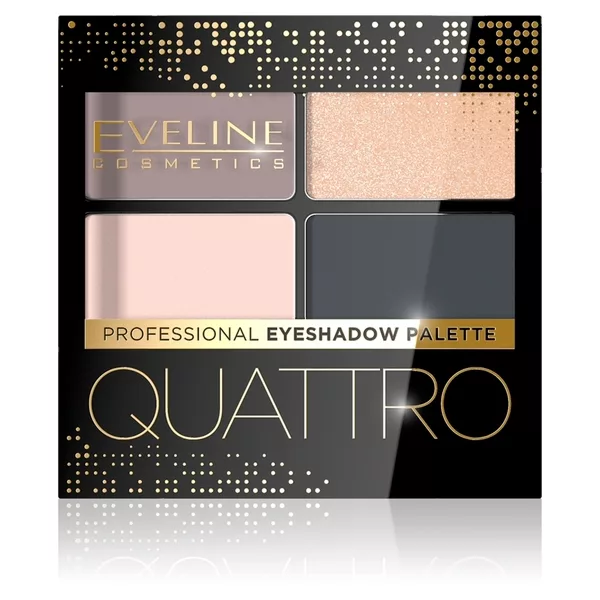 Eveline Quattro, paleta 4 cieni do powiek, 02