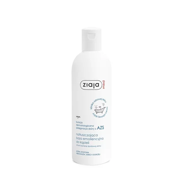 Ziaja Med Kuracja dermatologiczna-skóra z AZS, natłuszczająca baza emoliencyjna do kąpieli, 270ml