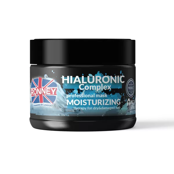 Ronney Professional Mask Hialuronic Complex Moinsturizing, Maska nawilżająca do włosów suchych i zniszczonych 300ml