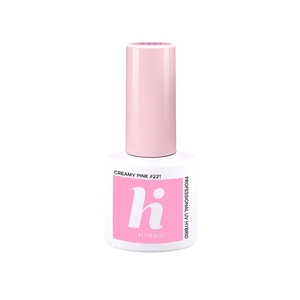 hi hybrid, lakier hybrydowy, 5ml, #221 Creamy Pink