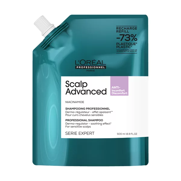 Loreal Professionnel Scalp Advanced, szampon kojący do wrażliwej skóry głowy, refill, 500ml