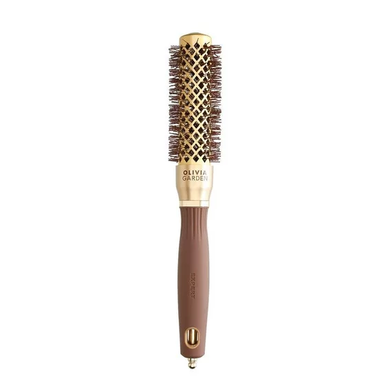 Olivia Garden Expert Blowout Shine, szczotka do modelowania włosów, Wavy Bristles Gold&Brown 25mm