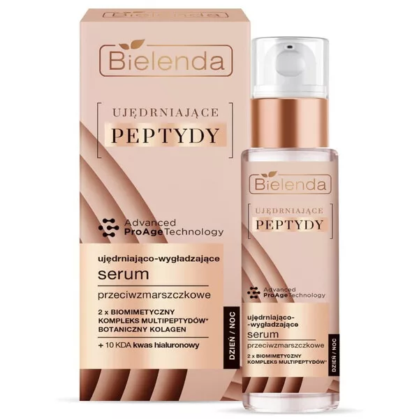 Bielenda Ujędrniające peptydy, ujędrniająco-wygładzające serum przeciwzmarszczkowe, dzień/noc, 30ml