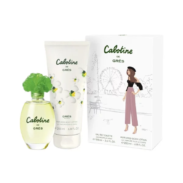 Gres Cabotine de Gres zestaw woda toaletowa spray 100ml + balsam do ciała 200ml (W)