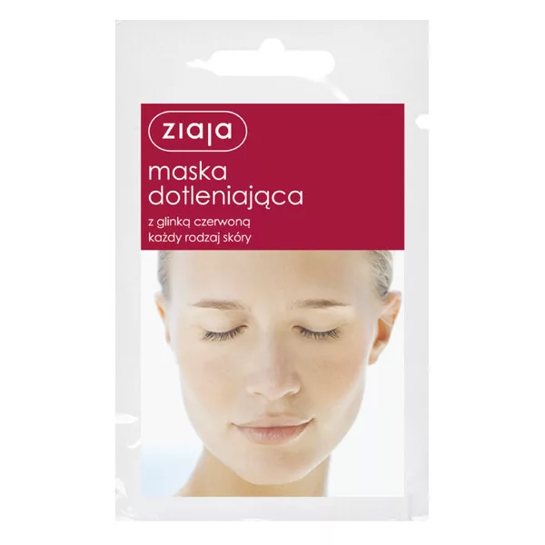 Ziaja, dotleniająca maska do twarzy z glinką czerwoną, 7ml