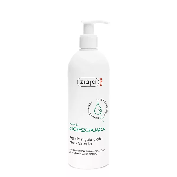 Ziaja Med Kuracja Oczyszczająca, oczyszczająca żel do mycia ciała deo formuła, 400ml