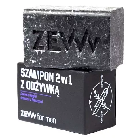 ZEW for men, szampon 2w1 z odżywką z węglem drzewnym, 85ml