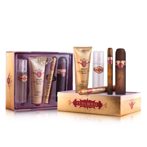 Cuba Original Cuba Royal zestaw woda toaletowa spray 100ml + woda toaletowa spray 15ml + żel pod prysznic 200ml + woda po goleniu 100ml (M)