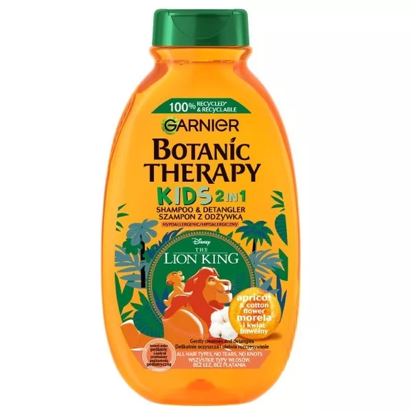 Garnier Botanic Therapy Morela i Kwiat Bawełny szampon 2w1 dla dzieci Król Lew 250ml