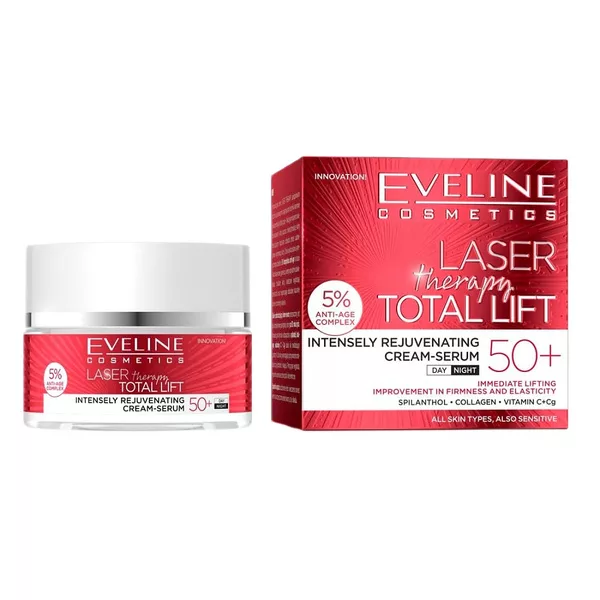 Eveline Cosmetics Laser Therapy Total Lift silnie odmładzający krem-serum 50+ 50ml