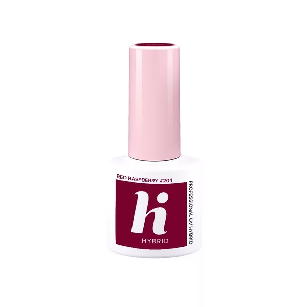 hi hybrid, lakier hybrydowy, 5ml, #204 Red Raspberry