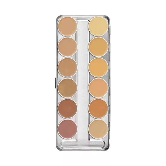 Kryolan Dermacolor, Camouflage Creme Palette, paleta 12 kamuflaży, 40g, A