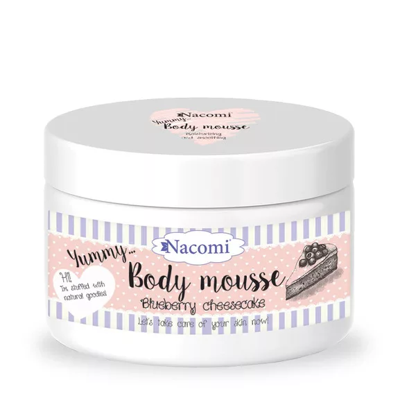 Nacomi, mus do ciała wygładzający - Borówka, 180ml
