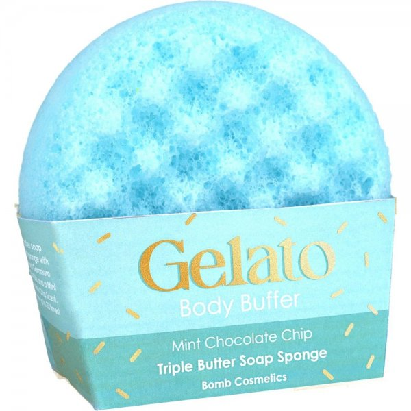 Bomb Cosmetics Gelato Body Buffer gąbka do mycia ciała Mint Chocolate Chip 200g