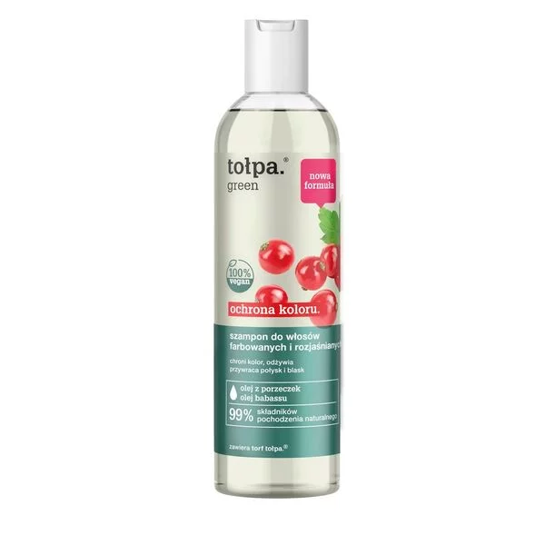 Tołpa Green, chroniący kolor szampon do włosów farbowanych i rozjaśnianych, 300ml