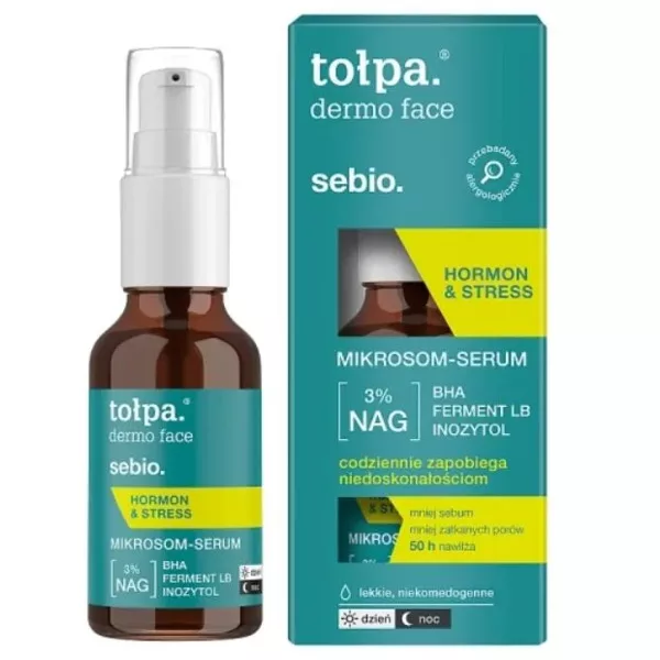 Tołpa Dermo Face Sebio Hormon&Stres, mikrosom-serum polepszające kondycję skóry, 30ml