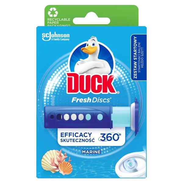 Duck Fresh Discs Marine - żelowy krążek do toalety o zapachu morskim, 6szt., 36ml