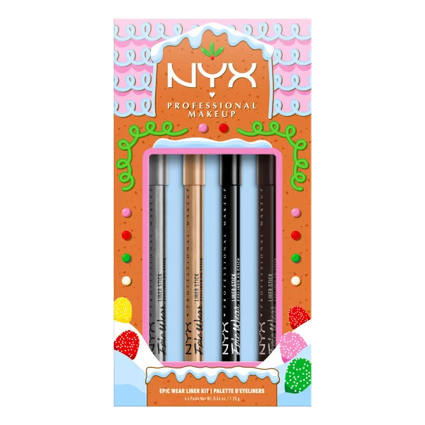 NYX Professional MakeUp Holiday Epic Wear Liner Stick Kit zestaw eyelinerów 4x1.25g