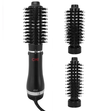 CHI Round 3-in-1 Blowout Brush, szczotko-suszarka do włosów z 3 wymiennymi końcówkami