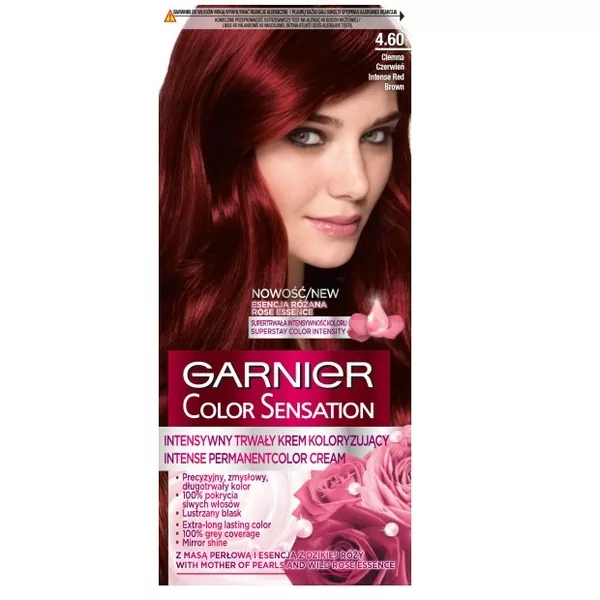 Garnier Color Sensation Krem koloryzujący 4.60 Intensywna ciemna czerń
