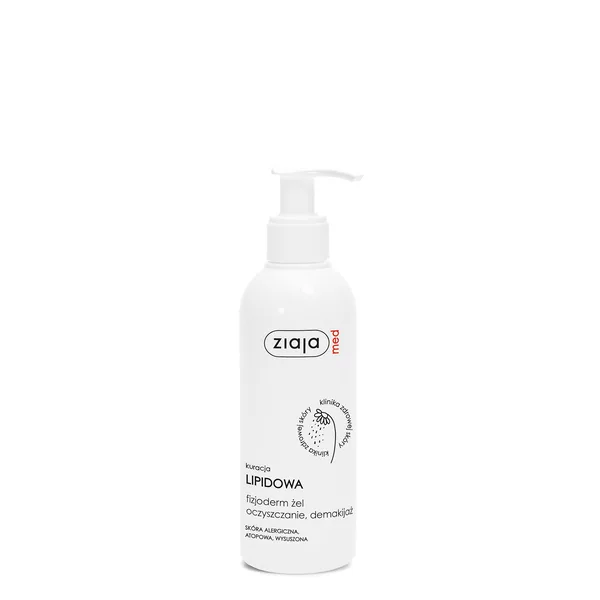 Ziaja Med Kuracja lipidowa, fizjoderm żel oczyszczanie, demakijaż, 200ml