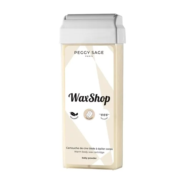 Peggy Sage Waxshop, wkład z ciepłym woskiem do depilacji do ciała - baby powder, ref.601044