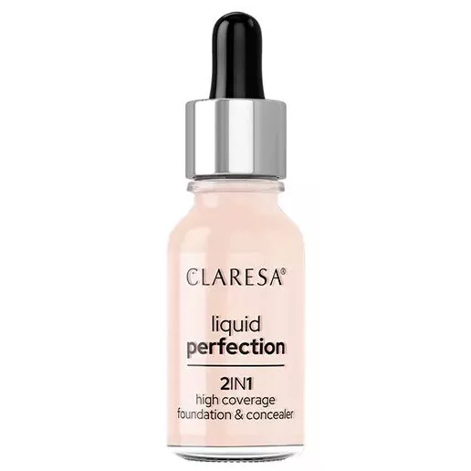 Claresa, 2W1 KOREKTOR I PODKŁAD KRYJĄCY LIQUID PERFECTION 101 LIGHT 18g