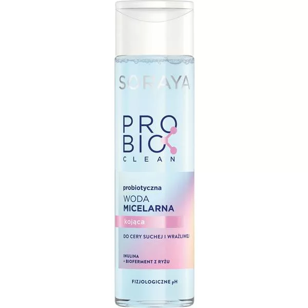 Soraya Probio Clean, Kojąca woda micelarna do cery suchej i wrażliwej, 250ml