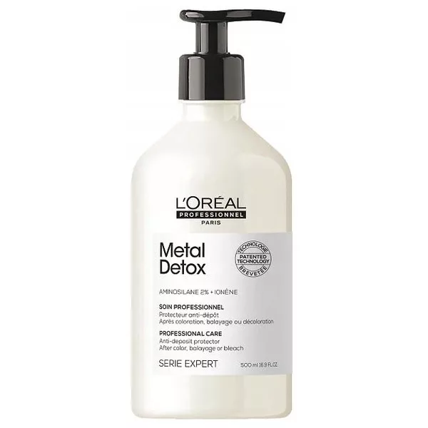 Loreal Metal Detox, kuracja po koloryzacji lub dekoloryzacji z glikoaminą, 500ml
