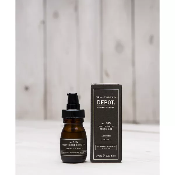 Depot No. 505, olejek odżywczy do brody, skóra i drewno, 30ml