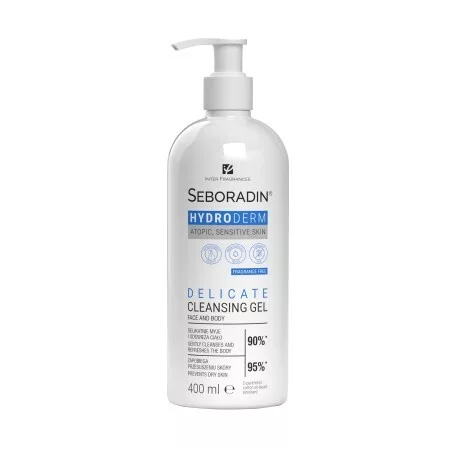 Seboradin Hydroderm, oczyszczający żel do twarzy i ciała, 400 ml