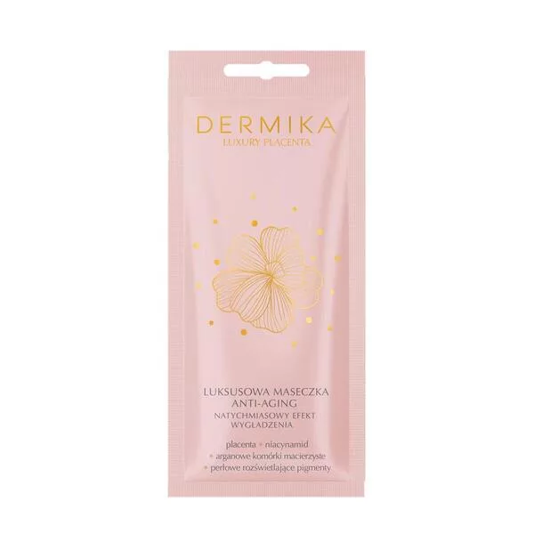 Dermika Luxury Placenta Luksusowa Maseczka Anti-Aging Natychmiasowy Efekt Wygłądzenia, 10ml