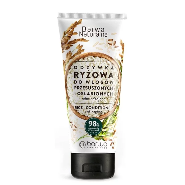 Barwa Naturalna odmładzająca odżywka ryżowa w tubie do włosów przesuszonych i osłabionych 200ml
