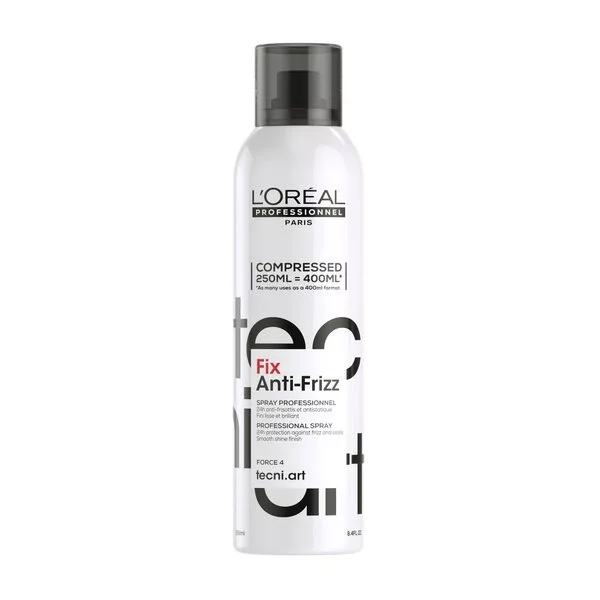 Loreal Tecni Art Anti Frizz, spray mocno utrwalający, 250ml