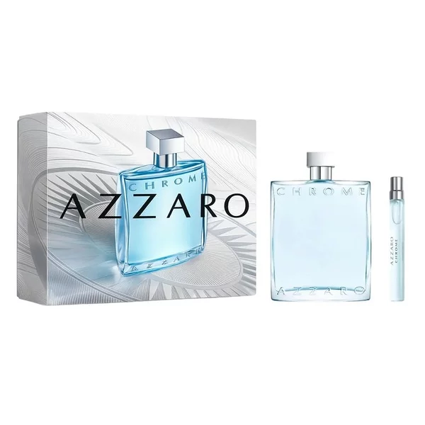 Azzaro Chrome zestaw woda toaletowa spray 200ml + miniatura wody toaletowej spray 10ml (M)