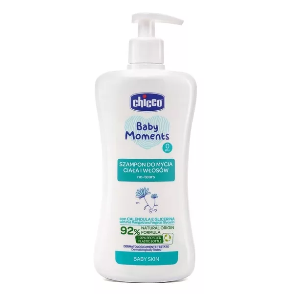 Chicco Baby Moments szampon do mycia ciała i włosów dla dzieci od 0m+ 500ml
