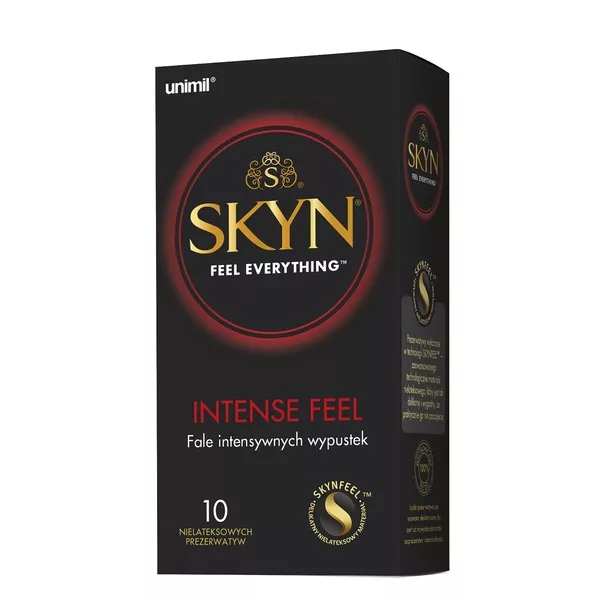 Unimil Skyn Intense Feel nielateksowe prezerwatywy z wypustkami 10szt