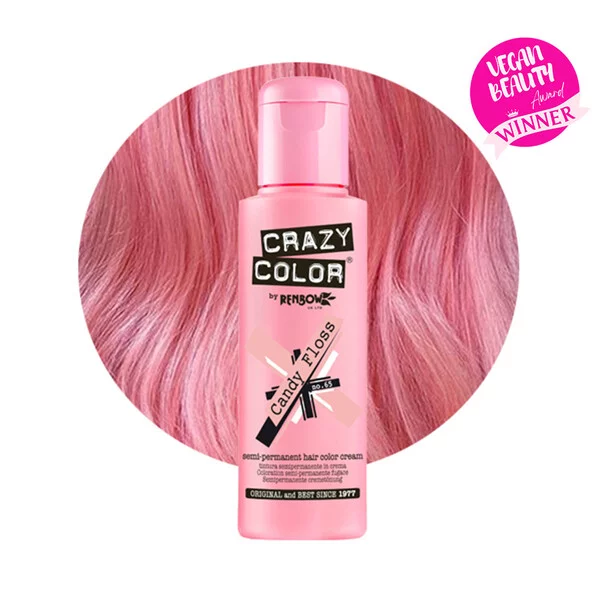 Crazy Color, toner odżywczy do włosów, Candy Floss - wata cukrowa, nr 65, 100ml