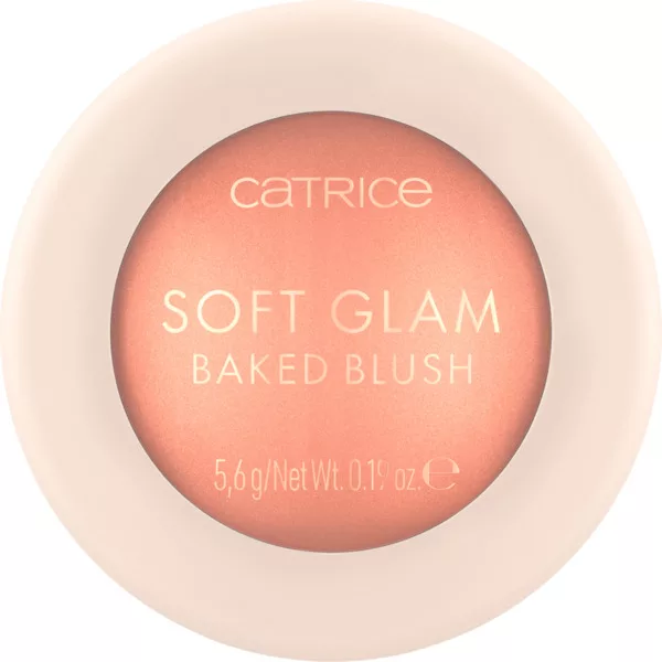 Catrice Soft Glam Baked Blush, rozświetlający róż, 020 Peachy Breeze, 5.6g