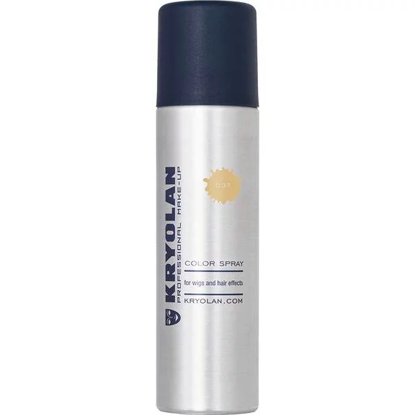 Kryolan, koloryzujący spray do włosów, 150ml, D37 - LOAMY YELLOW