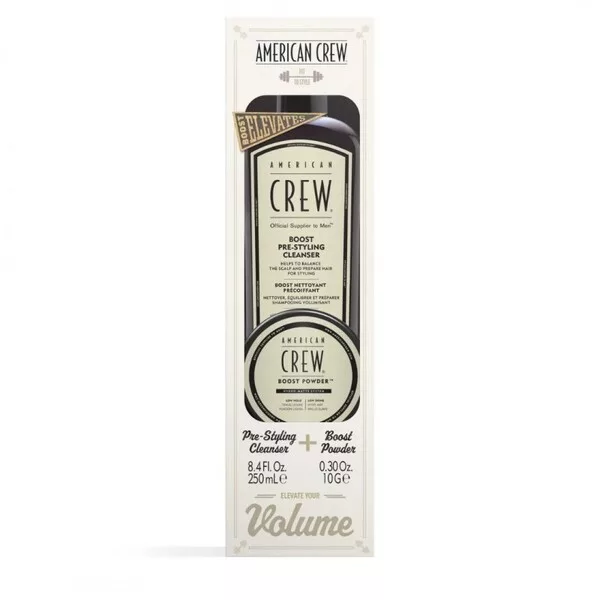 American Crew Boost Duo, zestaw do pielęgnacji i stylizacji włosów, szampon + puder