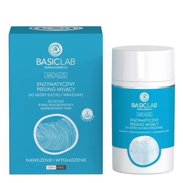 BasicLab Micellis enzymatyczny peeling myjący do skóry suchej i wrażliwej 35g