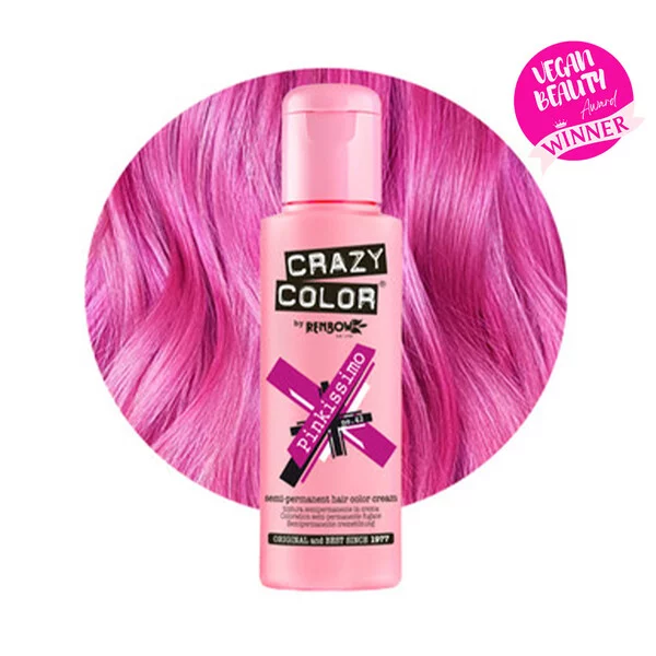 Crazy Color, toner odżywczy do włosów, Pinkissimo - różowy, nr 42, 100ml